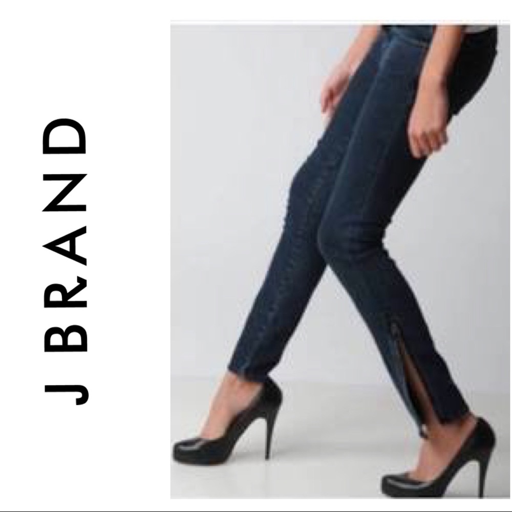 J Brand Mid-Rise Skinny In Ink